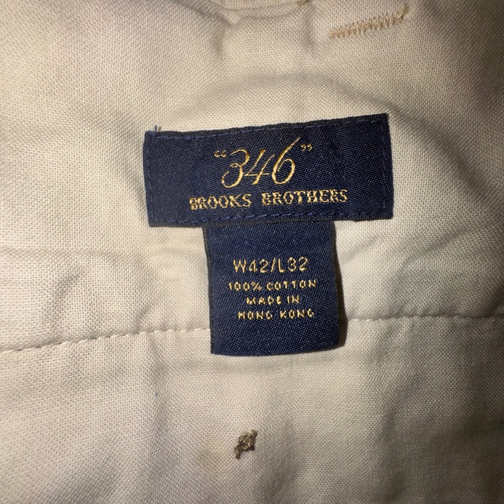 Brooks Brothers Pants Men's 42x30 Clark Fit Stretch Chino Khaki Brown Blue LOT 3 - Picture 4 of 16